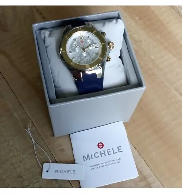 EUC Michele Tahitian Jelly Watch Navy • $199