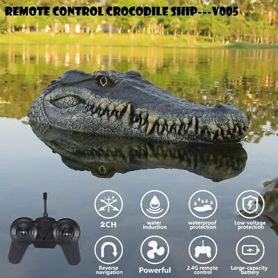 Flytec V005 RC Boat 2.4G Racing Alligator Head Crocodile Simulation Prank Toy/ • $64.99