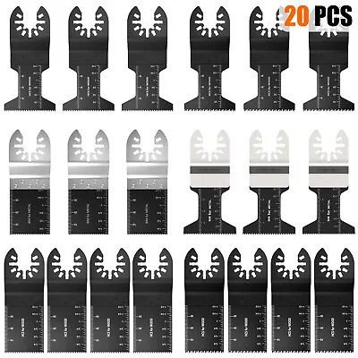 20Pcs Universal Oscillating Multi Tool Blade Saw Blades 35mm Wood Metal Cutter • £13.59