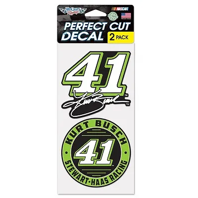 Kurt Busch 2017 Wincraft #41 Monster Energy 4x8 2pc Decal Set FREE SHIP! • $11.99