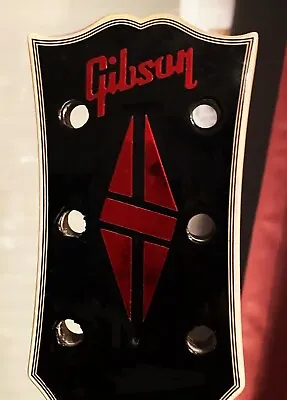 Gibson Guitar Headstock 2 Logos 1 Split Diamond Die-Cut Metalized Decal  • $23.25