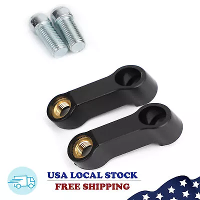 Motorcycle Mirror Extender Riser Extension Bracket Black 10mm M10 Fit For Honda • $12.79