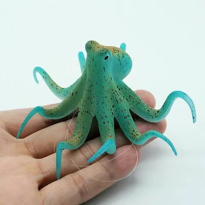 £5.57 • Buy Artificial Fake Silicone Fluorescent Octopus For Fish Tank Aquarium Ornament