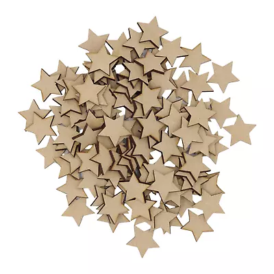 £3.67 • Buy Wooden Stars Laser Cut MDF Blank Embellishments Craft Decorations Shapes 3mm