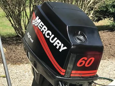 MERCURY 60HP Bigfoot Boat Outboard Decal Kit Pontoon Fishing Cowling Red M60 • $39.55