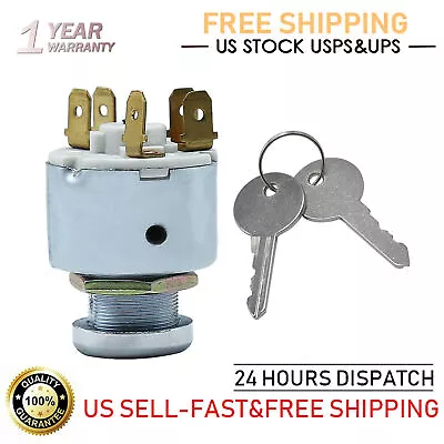 Ignition Key Starter Switch With 2 Keys 3 Position 5 Terminal Wire For Cars Boat • $10.34