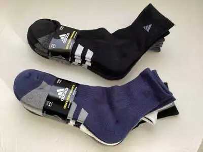 Adidas Men's Performance Aeroready Crew Socks 4-Pairs Fits Shoe Size 6-12 • $49.95