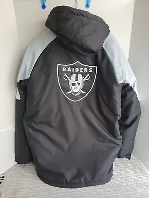 NFL Raiders G III Black And Silver 2 In 1 Hoddie Jacket Vest Embroidery Logo S L • $215