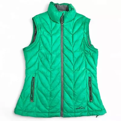 Eddie Bauer EB 700 Fill Power Goose Down Vest Full Zip Green Size Small • $23.93