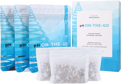 £25.08 • Buy PH ON-The-GO Alkaline Water Filter Pouch- Portable Alkaline  - 98 Litre - 3 Pack