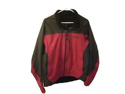 Marmot Jacket Mens Large Red Black Water Proof Fleece Lined • $15