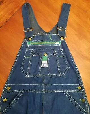 Liberty 34 X 32 BLUE DENIM Men's Big Cotton Multi-Pockets Bib USA MADE Overalls • $34.50