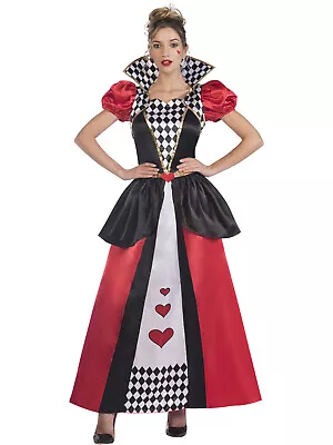 Adults Queen Of Hearts Fancy Dress Wonderland Costume Womens Fairytale Book • £28.99