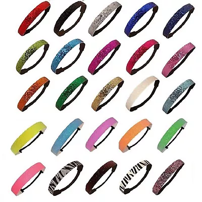 Glitter Headbands Lot Elastic Sparkly Sequin Sports Headband Softball Wholesale • $1