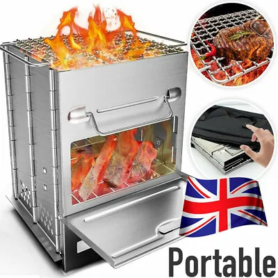 £14.99 • Buy Portable Camping Cooking BBQ Grill Stove Picnic Backpacking Outdoor Equipment UK