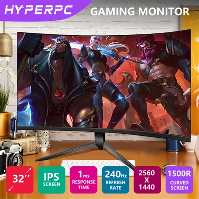 $626.99 • Buy 32  Curved Monitor 240HZ 2560x1440p 1ms Freesync HD LED Gaming Monitor