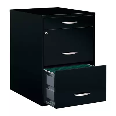 FILE CABINET 3 Drawer Steel Letter Size With Pencil Drawer Black • $89.08