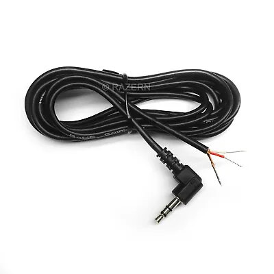 10 Ft 3.5mm 1/8  Stereo Angle Male Mini Plug To Bare Wire Shielded Audio Cable • $8.49