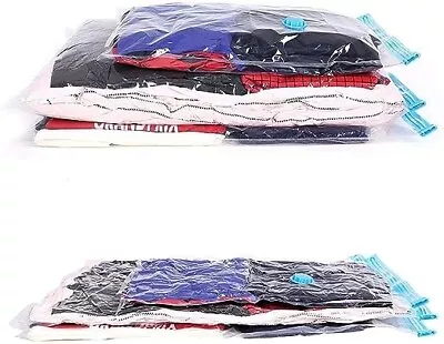 Guilty Gadgets Pack Of 4 Multipurpose Vacuum Storage Bag Airtight Waterproof • £8.08