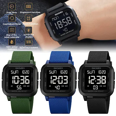 Mens WatchesSimple Digital Military Sport WatchesWaterproof LED Large Dial New • $20.99