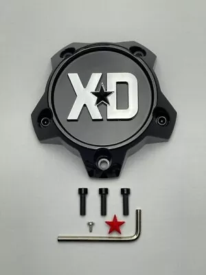 XD Series Gloss Black Wheel Center Cap W/Screws T167L1455S1-H42 T167L145-1 • $23