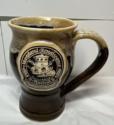 2002 Maryland Renaissance Festival Grey Fox Pottery Handmade Mug Stein • $16