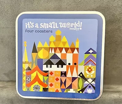 Disneyland It's A Small World Mary Blair Four Square Coaster Set Tin • $30