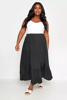 Yours Curve Tiered Check Midi Skirt • £31.99