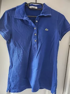 £7.50 • Buy Size 36 Lacoste Ladies Blue Polo Shirt