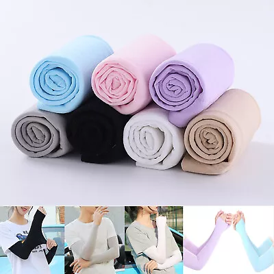 Sun Protection Sleeves Cooling Arm Sleeves Cover Sunscreen For Men Women Outdoor • $3.55