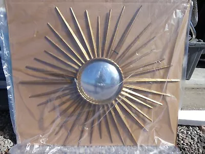 Martha Stewart Wales Mirror Atomic Star Sun Burst Metal Convex Gold Retro RARE • $300