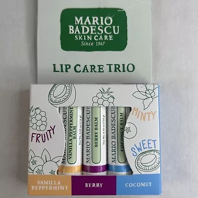 Mario Badescu Lip Care Trio (Berry Vanilla Peppermint Coconut) - NEW! • $15.99