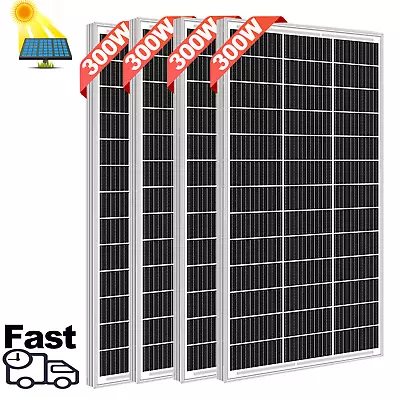 300W 600W 900W 1200W Watt 12V Mono Solar Panel Battery Charger Home RV Off Grid • $393.39