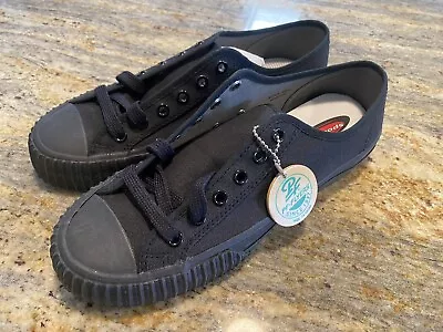 PF Flyers Sandlot Black Low Top Sneakers Unisex Size Mens 8.5 Women's 10 Shoes • $45