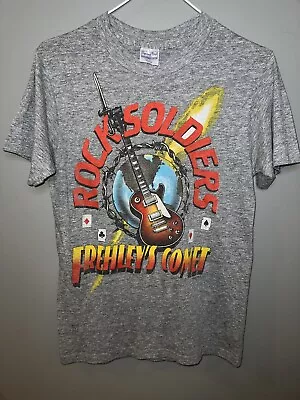 KISS 1987 Ace Frehley “Frehley’s Comet” Rock Soldier Vintage T-Shirt Medium • £72.28