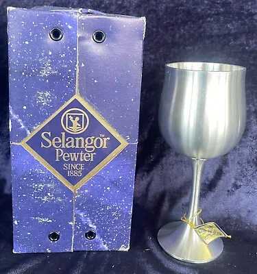 Royal Selangor Pewter 250ml Wine Goblet 2555 Label Intact Original Box 16.5cm • $49.95