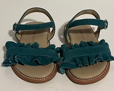 OTTER MOMO Girls Size 7 Sandals Open Toe Princess Flat Sandals D703 Green • $10