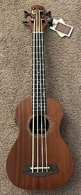 Caramel Electric 30inch All Solid Wood Mahogany Ukulele Bass Kit • $189.76