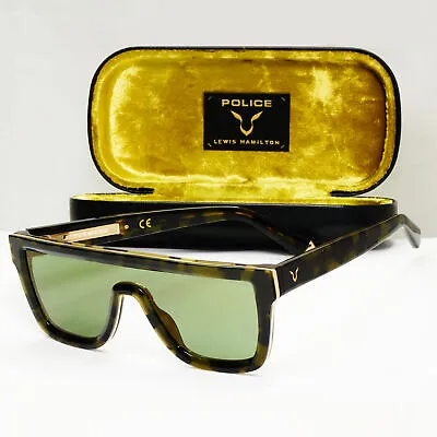 Police Lewis Hamilton F1 Sunglasses Brown Green Tortoise Shield SPL C46 COL VANG • $157.91