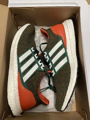 Size 10.5 - Adidas UltraBoost 4.0 Miami Hurricanes • $27