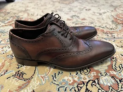Botticceli Hand Made Brown Leather Men Shoes - Size 41 (UK) Made In Italy • £199