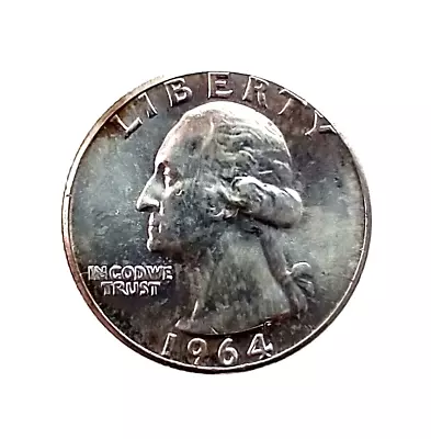 1964 Washington Quarter 25¢ ⁄⁄ 90% Silver [N9] • $4.80
