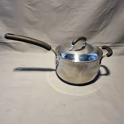 MEYER Bella Cuisine Stainless Steel 8 X 5 Sauce Pan AND Lid USED • £35
