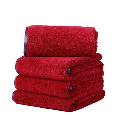 4x Large Microfiber Cleaning Cloth Wash Towel Drying Rag Car Polishing Detailing • $13.60