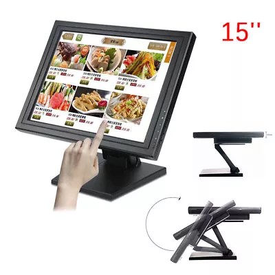 15  Touch Screen Monitor USB VGA HDMI For Retail POS VOD System Built-in Speaker • $114.95