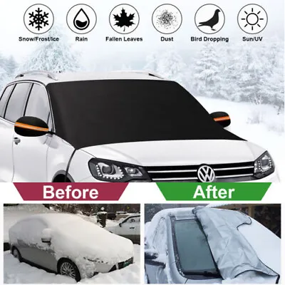 Snow OFF Large Windshield Snow Ice Cover Winter Outdoor Frost Guard Hood Covers • $12.86