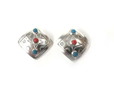 Taxco Mexico Sterling Silver 925 Stud Bead Trim Earrings Pre-Owned 1  • $40.50