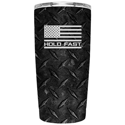 American Flag Treadplate 20 Oz Stainless Steel Tumbler • $24.99