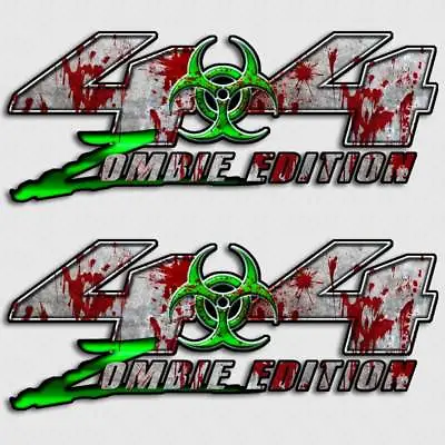 4x4 ZOMBIE EDITION Truck Decal Green Blood BIOHAZARD For Chevy Toyota Dodge Ford • $19.99