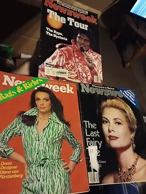 Lot Of 3 Vintage Newsweek Magazines: Michael Jackson Diane Von Furstenberg 1976 • $22